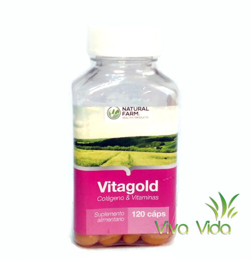 Vitagold Colageno Vitaminas 120 capsulas Natural Farm viva vida