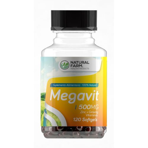 Megavit Zinc + Ginseng Vitaminas 120 Capsulas