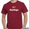 Polera Hombre Estampado Yo ❤ Santiago