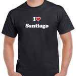 Polera Hombre Estampado I ❤ Santiago