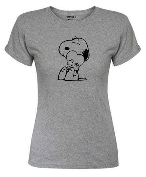 Snoopy Corazon Gris claro 1