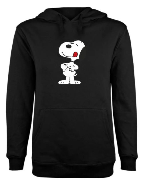 Snoopy com Hambre Poleron Negro