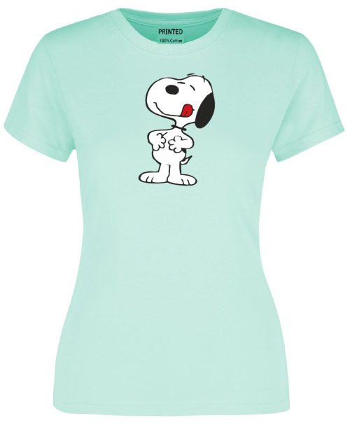 Snoopy con hambre Verde agua