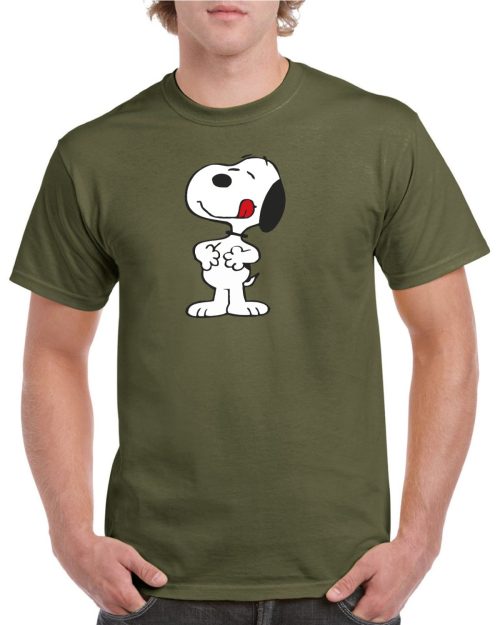 Snoopy con hambre verde militar