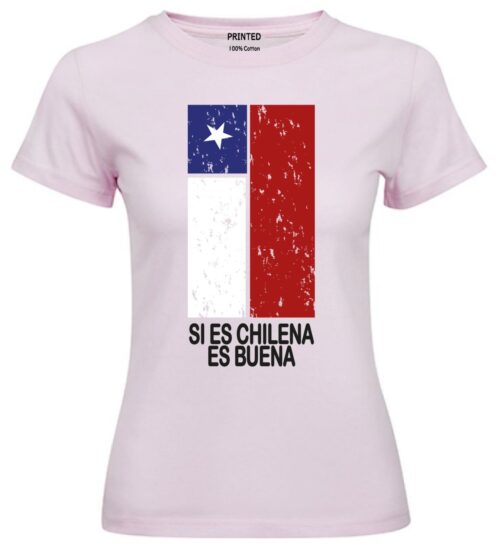 polera estampada mujer chilena