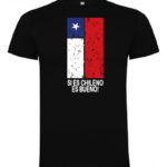 polera estampado fiestas patrias si es chileno turismo 3 negro