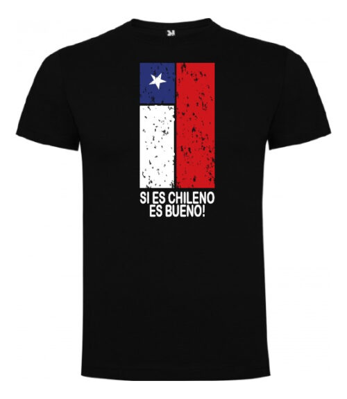 polera estampado fiestas patrias si es chileno turismo 3 negro