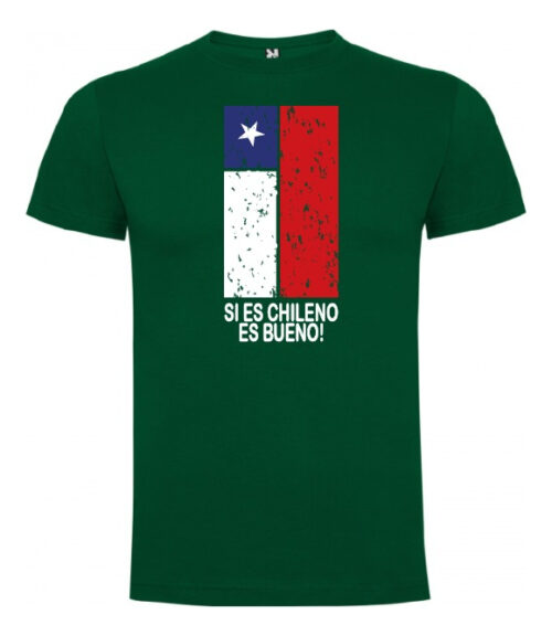 polera estampado fiestas patrias si es chileno turismo 3 verde oscuro