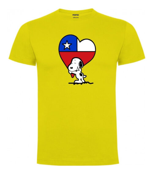 polera estampado snoopy corazon chileno