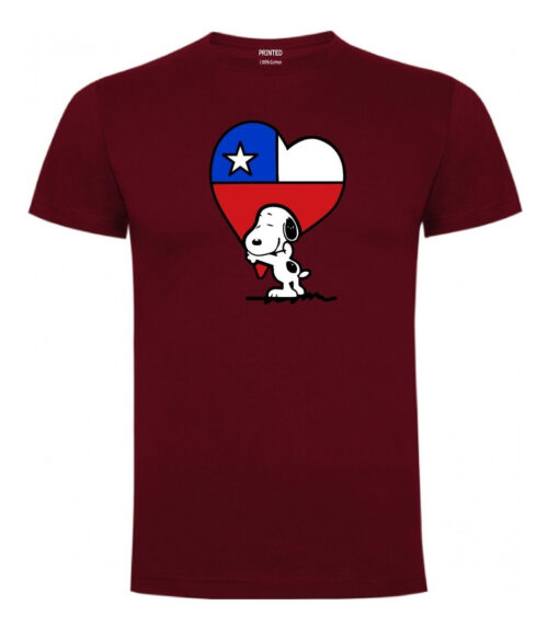 polera estampado snoopy corazon chileno bordo