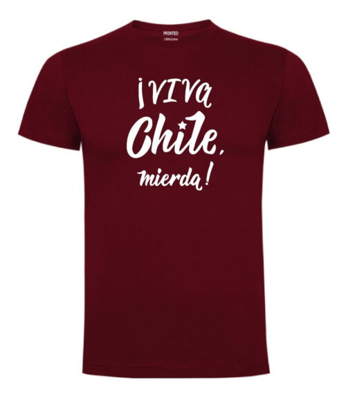 polera estampado viva chile bordo