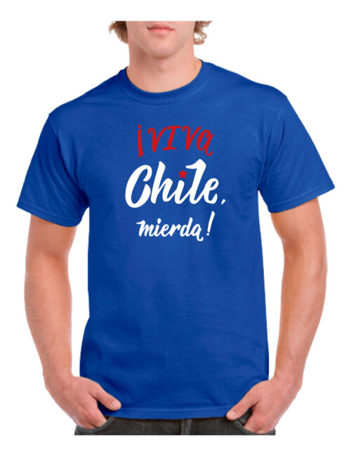 polera hombre estampado viva chile