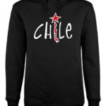 poleron estampado unisex chile negro