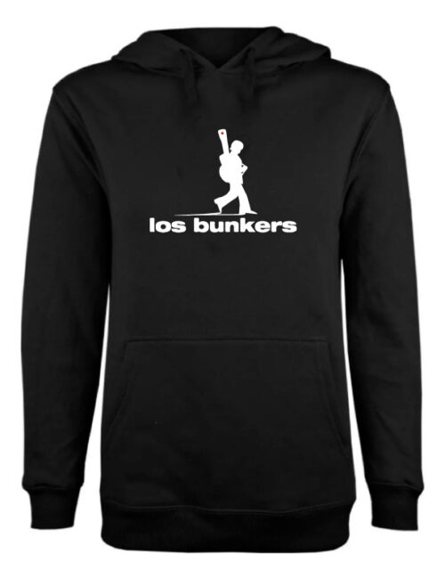 poleron estampado unisex los bunkers banda rock chileno negro