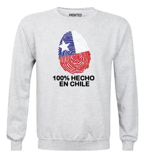 poleron polo estampado fiestas patrias hecho en chile blanco