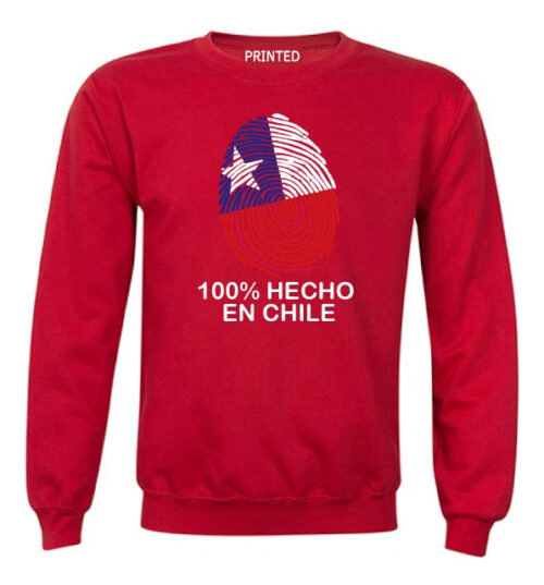 poleron polo estampado fiestas patrias hecho en chile rojo