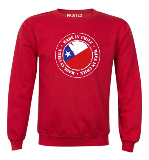 poleron polo estampado fiestas patrias made in chile rojo